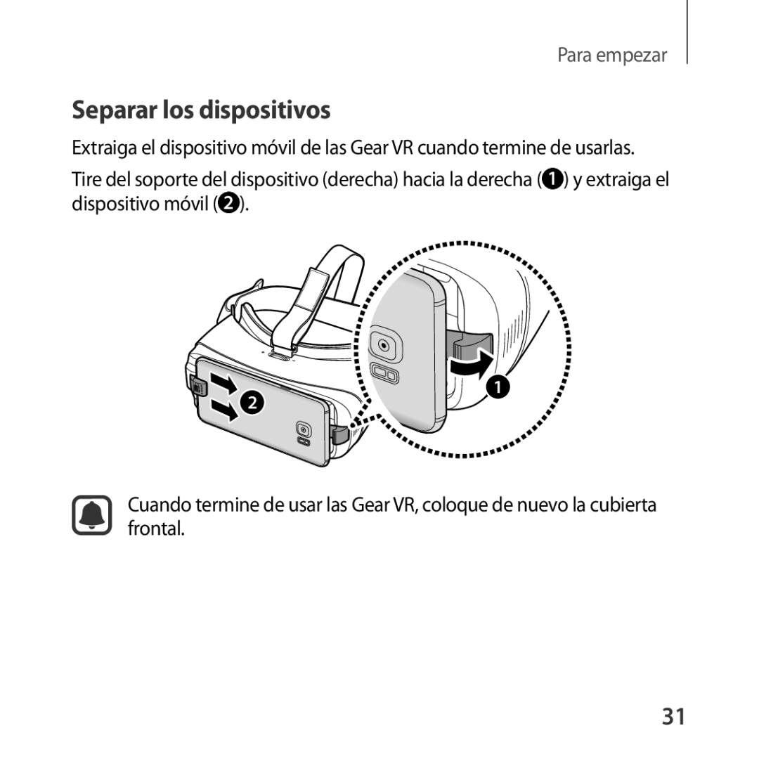 Samsung SM-R324NZAAPHE manual Separar los dispositivos 