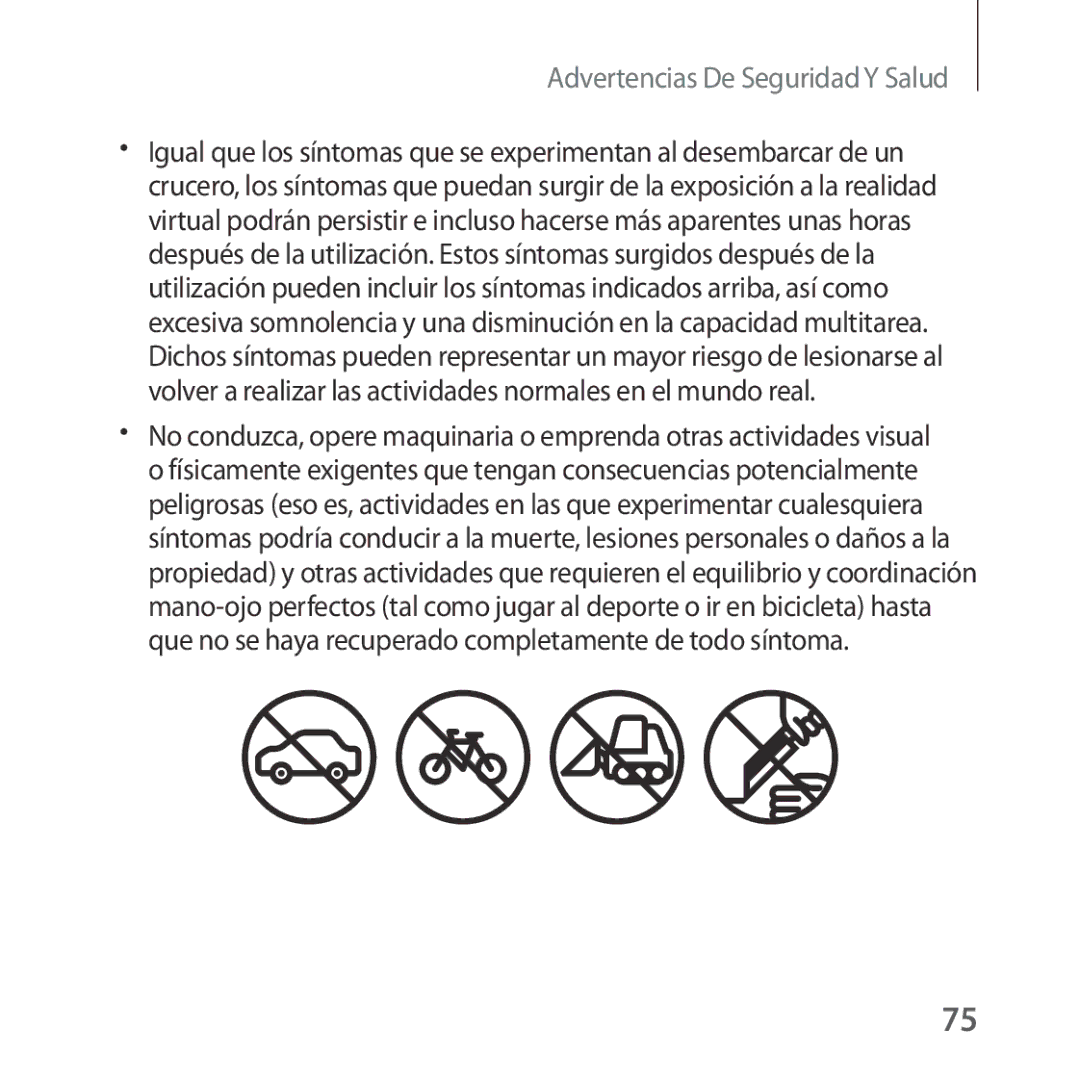 Samsung SM-R324NZAAPHE manual Advertencias De Seguridad Y Salud 