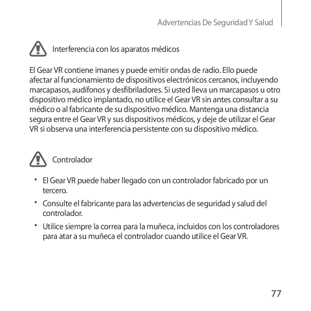 Samsung SM-R324NZAAPHE manual Interferencia con los aparatos médicos 