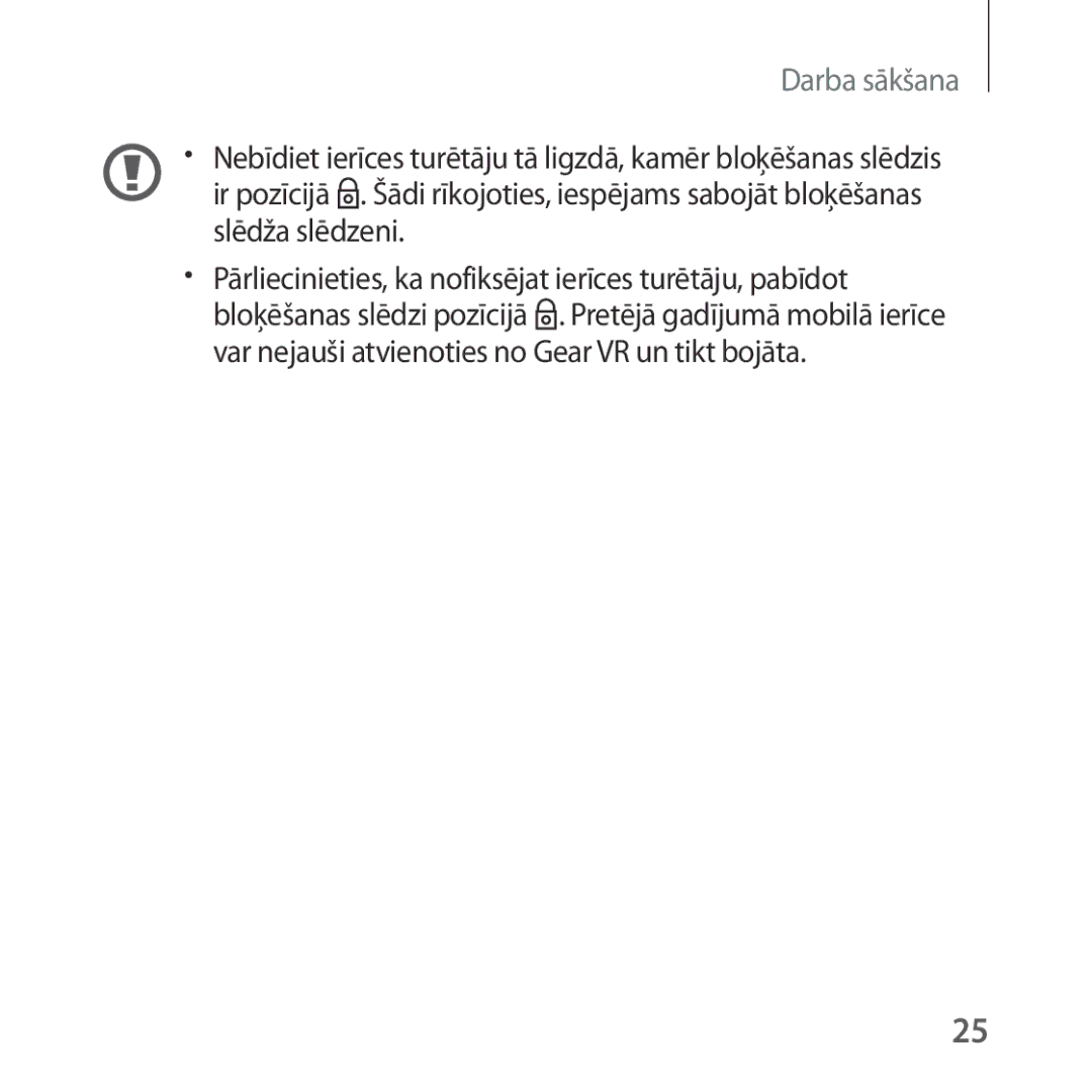 Samsung SM-R324NZAASEB manual Darba sākšana 