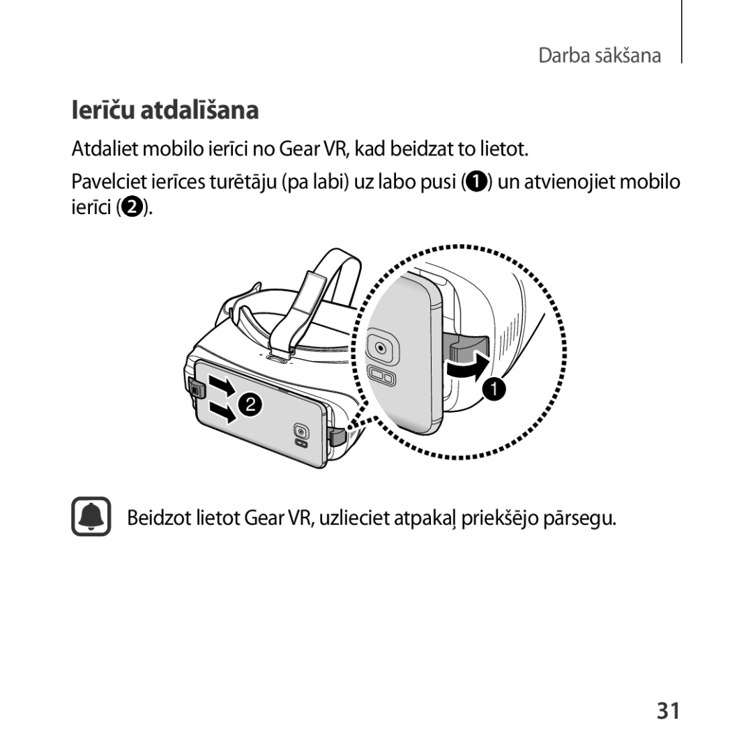 Samsung SM-R324NZAASEB manual Ierīču atdalīšana 