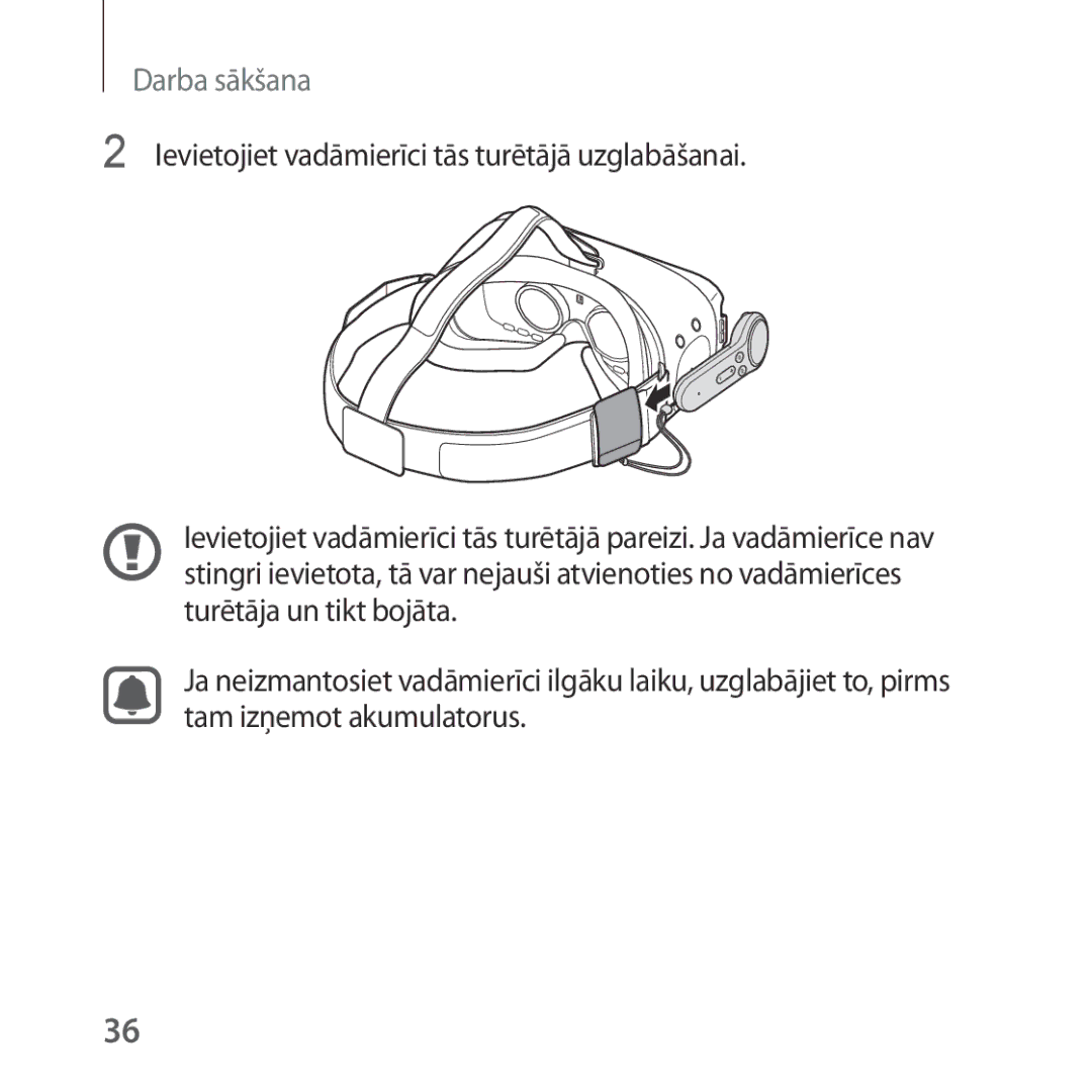 Samsung SM-R324NZAASEB manual Darba sākšana 