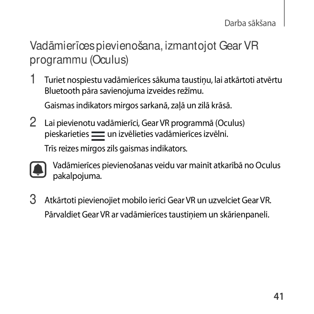 Samsung SM-R324NZAASEB manual Darba sākšana 