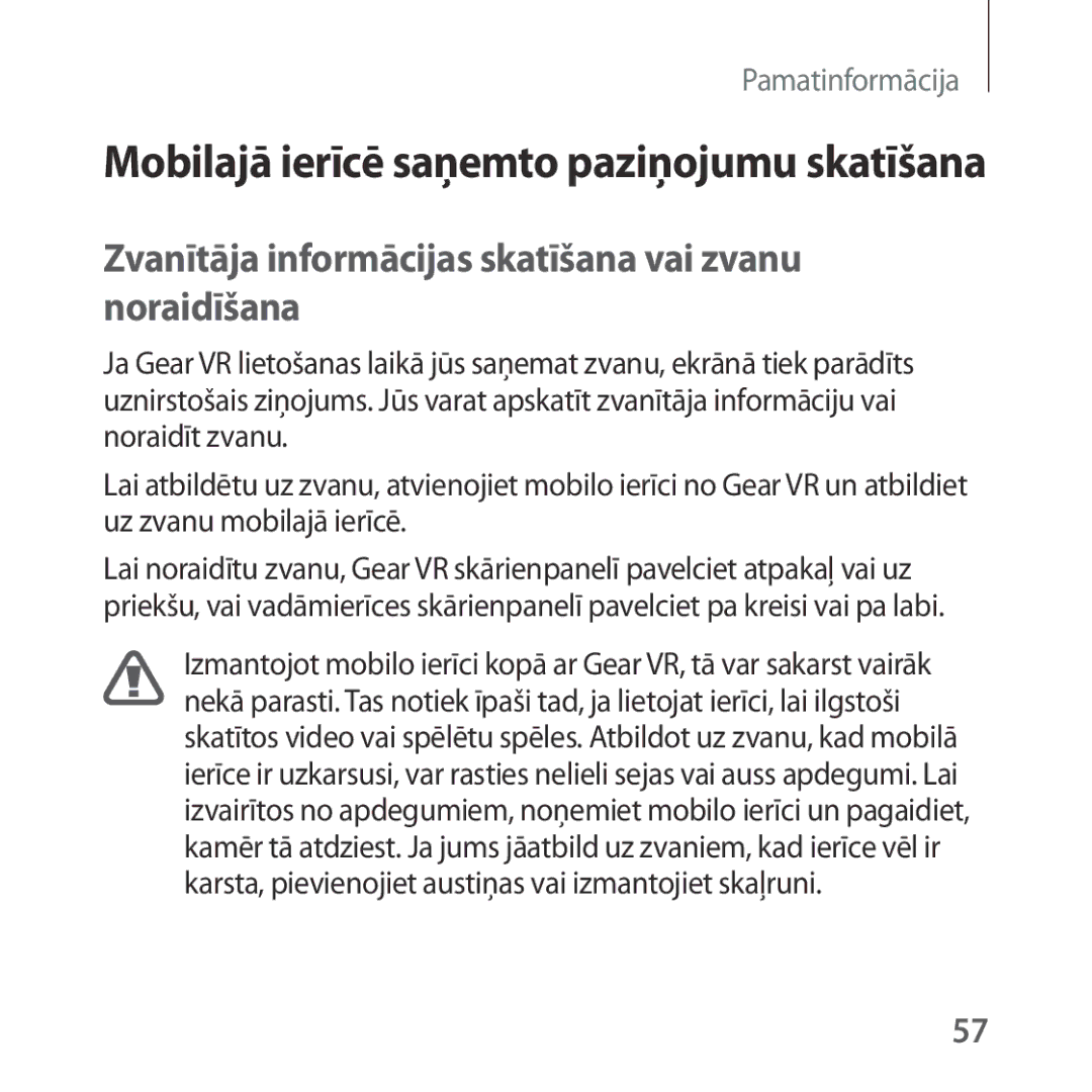 Samsung SM-R324NZAASEB manual Mobilajā ierīcē saņemto paziņojumu skatīšana 