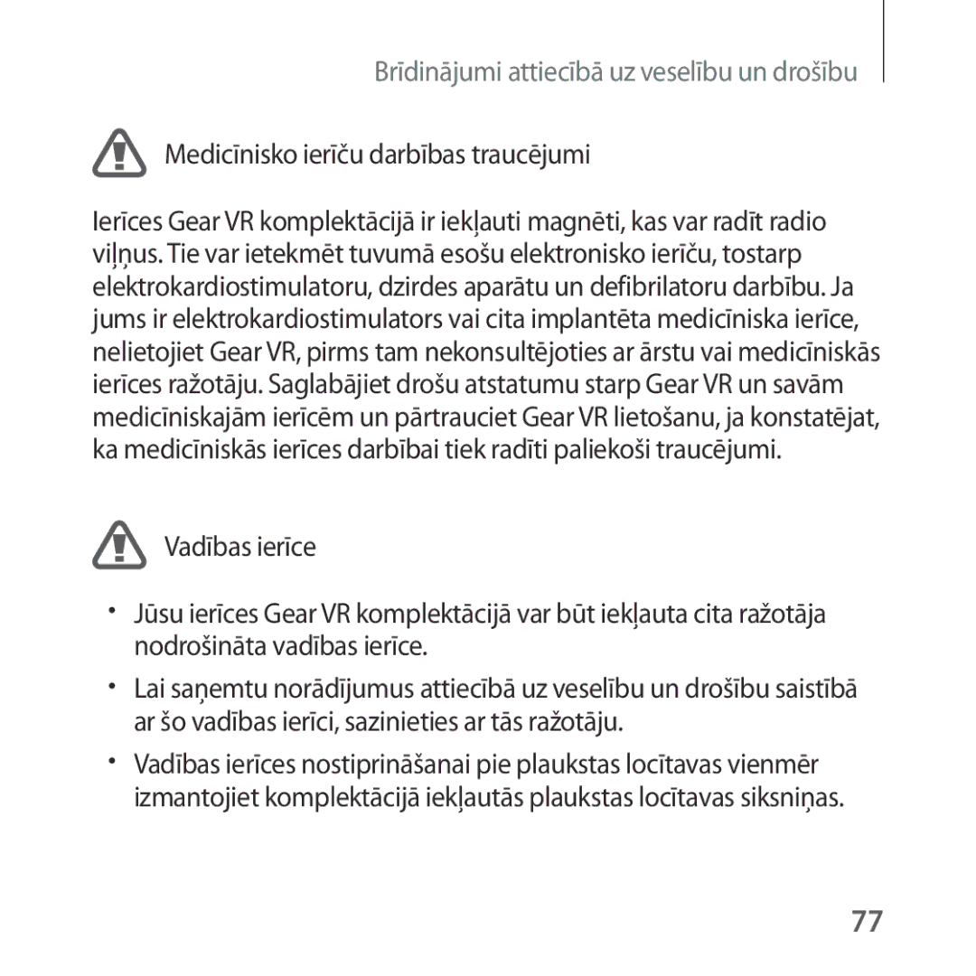 Samsung SM-R324NZAASEB manual Medicīnisko ierīču darbības traucējumi 