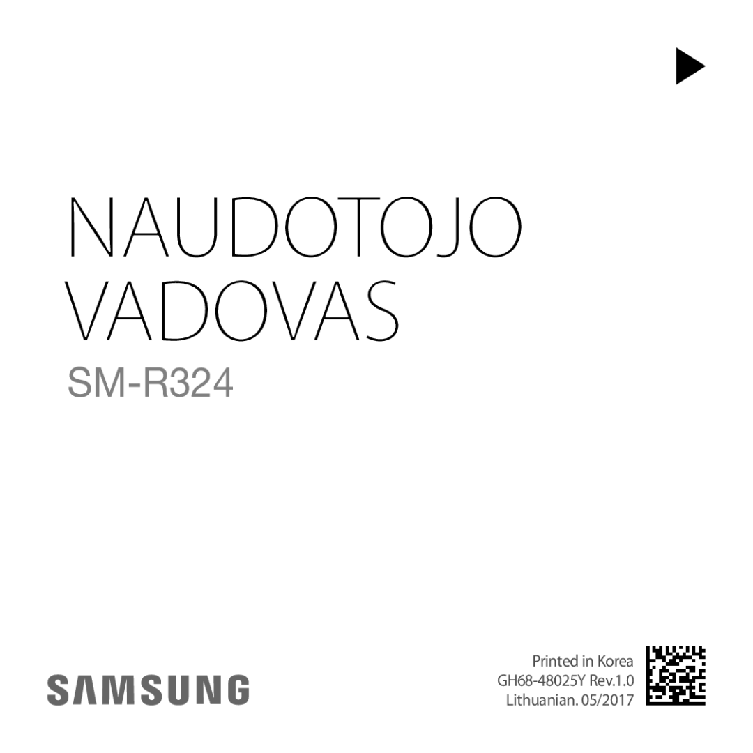 Samsung SM-R324NZAASEB manual Naudotojo Vadovas 