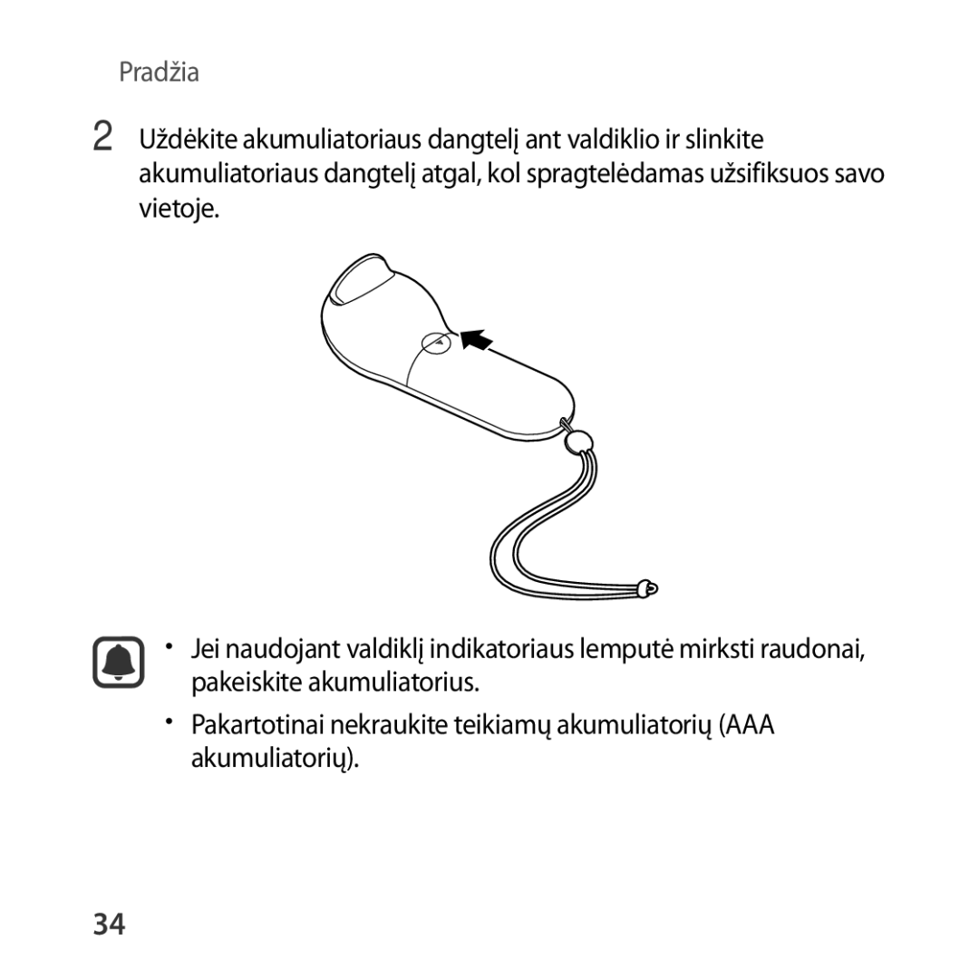 Samsung SM-R324NZAASEB manual Pradžia 