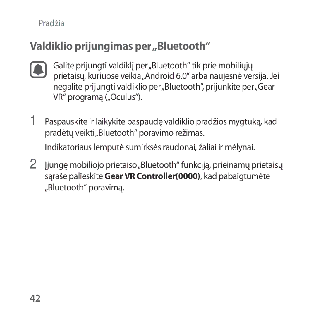 Samsung SM-R324NZAASEB manual Valdiklio prijungimas per„Bluetooth 