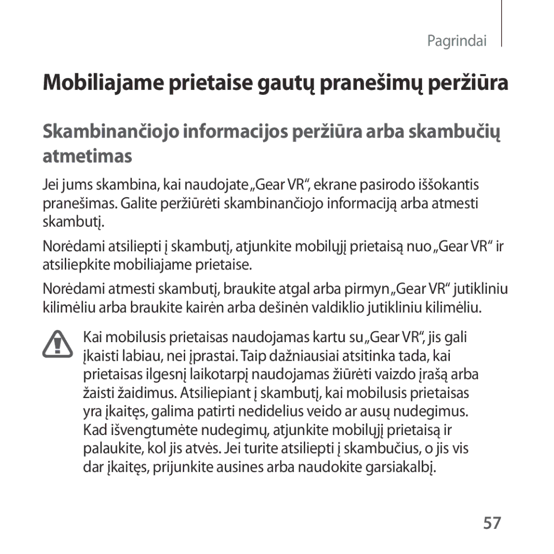 Samsung SM-R324NZAASEB manual Mobiliajame prietaise gautų pranešimų peržiūra 