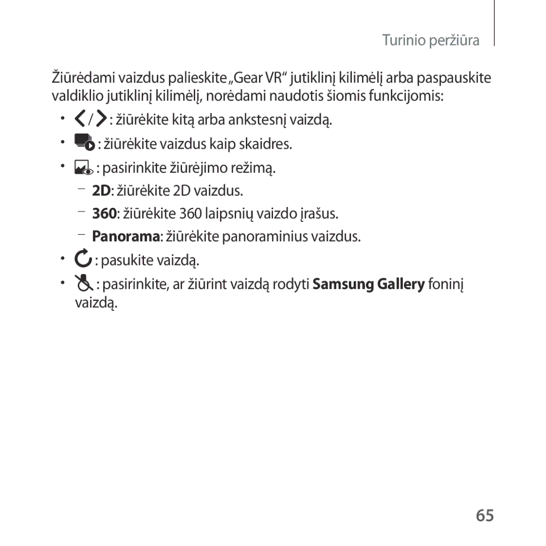 Samsung SM-R324NZAASEB manual Turinio peržiūra 