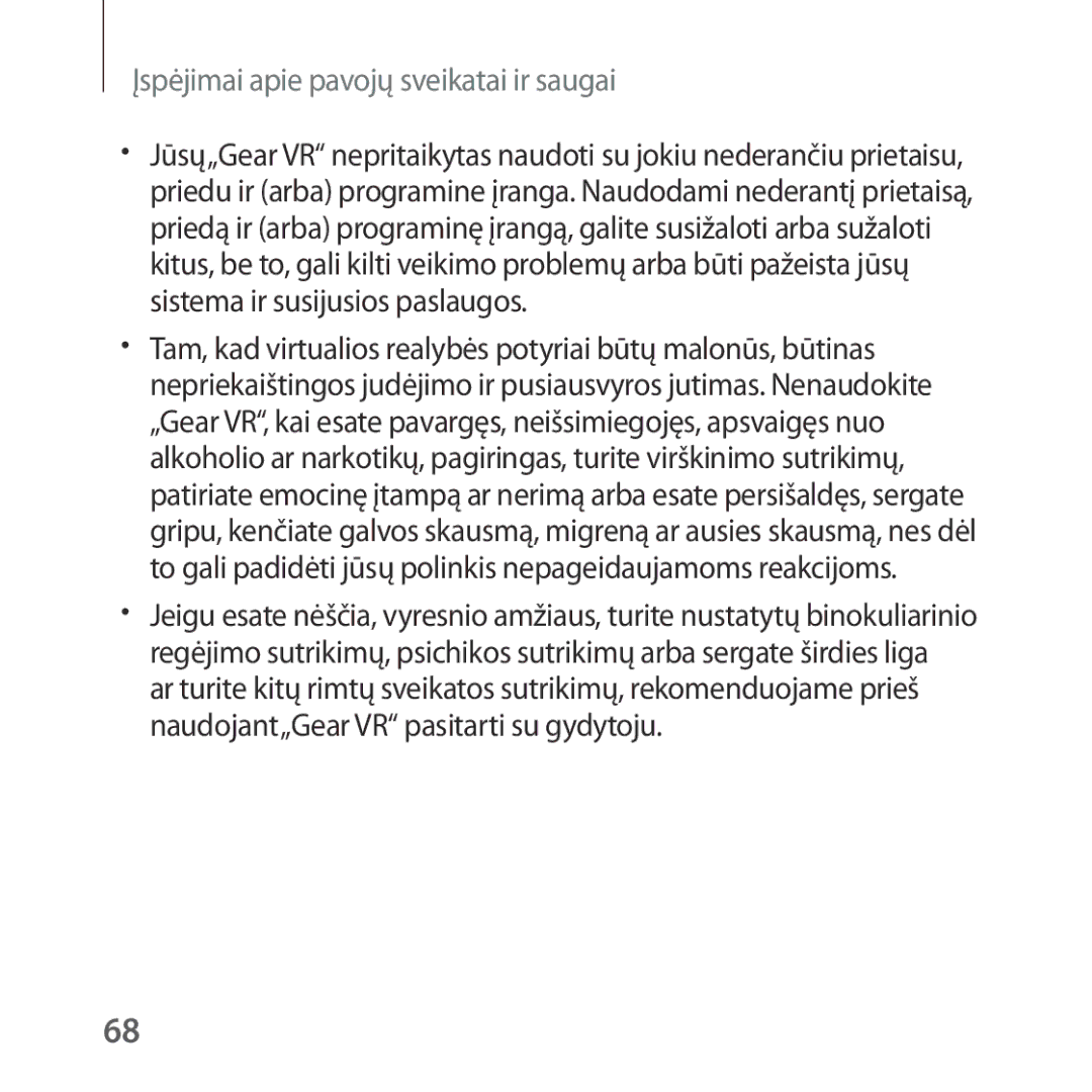 Samsung SM-R324NZAASEB manual Įspėjimai apie pavojų sveikatai ir saugai 