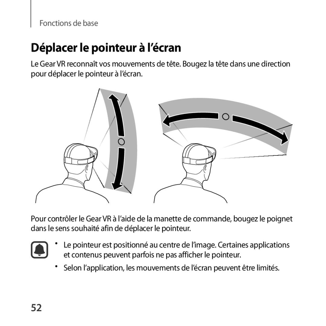 Samsung SM-R324NZAAXEF manual Déplacer le pointeur à l’écran 