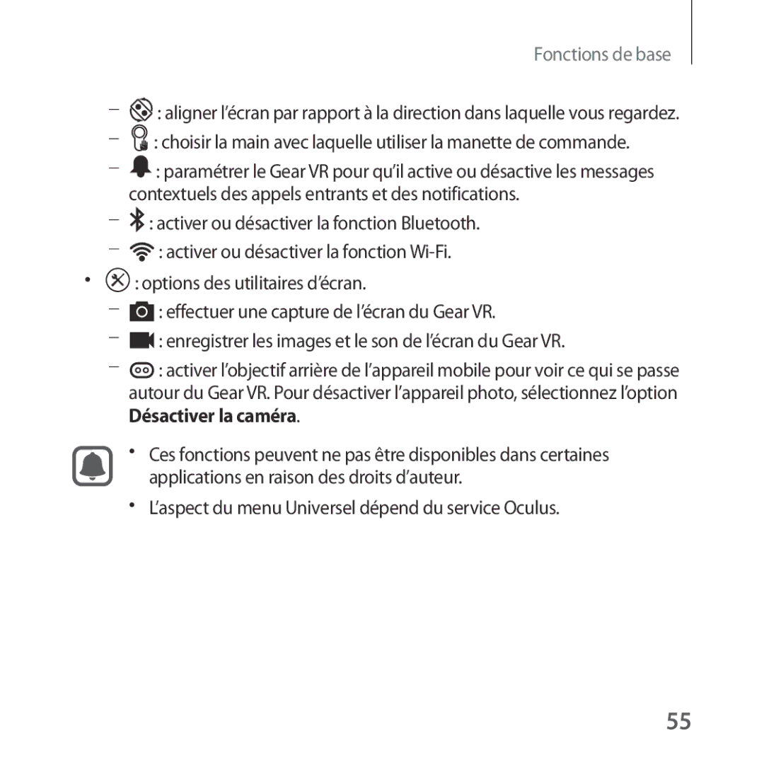 Samsung SM-R324NZAAXEF manual Activer ou désactiver la fonction Bluetooth 