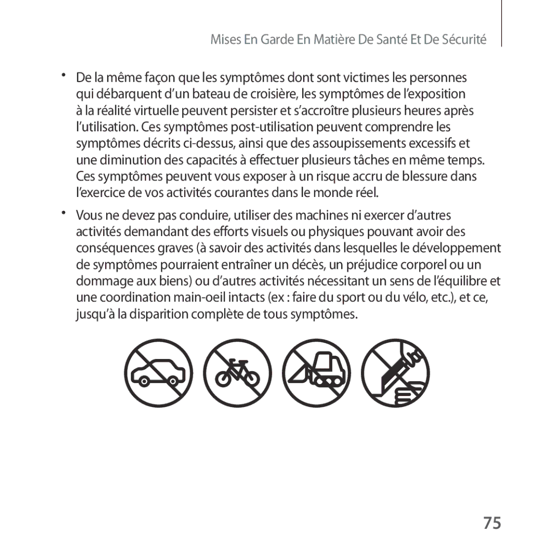 Samsung SM-R324NZAAXEF manual Mises En Garde En Matière De Santé Et De Sécurité 