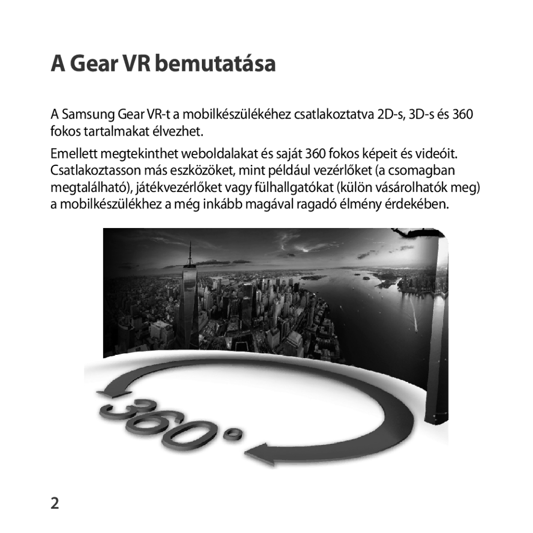 Samsung SM-R324NZAAXEH manual Gear VR bemutatása 