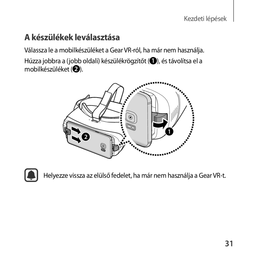 Samsung SM-R324NZAAXEH manual Készülékek leválasztása 