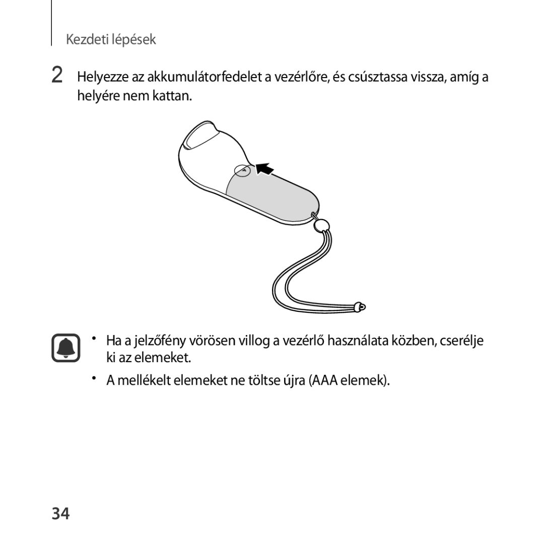 Samsung SM-R324NZAAXEH manual Kezdeti lépések 