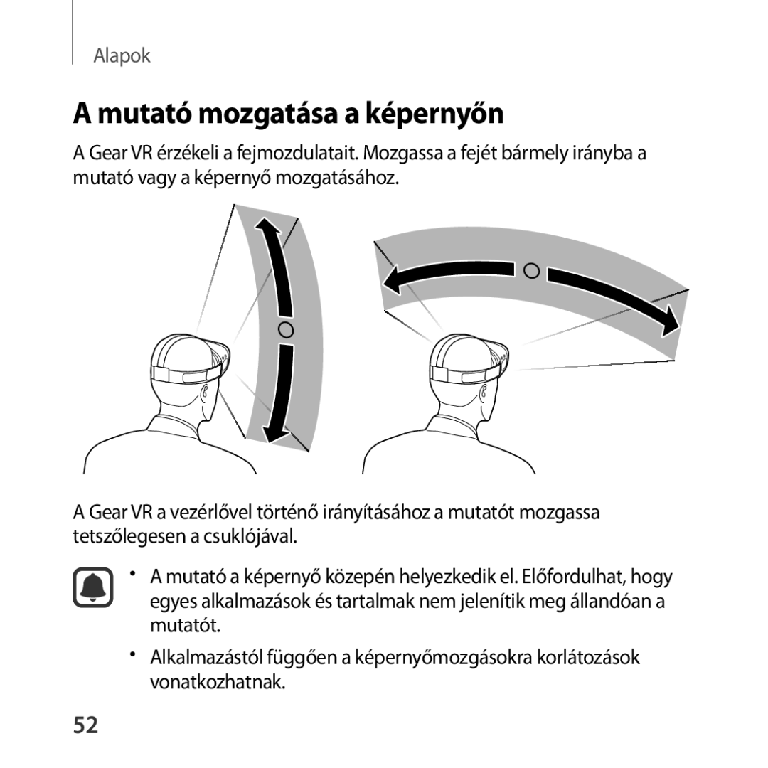 Samsung SM-R324NZAAXEH manual Mutató mozgatása a képernyőn 