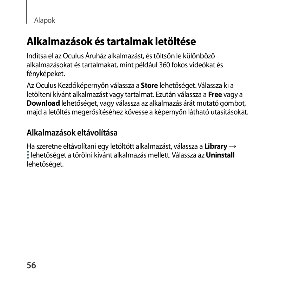 Samsung SM-R324NZAAXEH manual Alkalmazások és tartalmak letöltése, Lehetőséget 