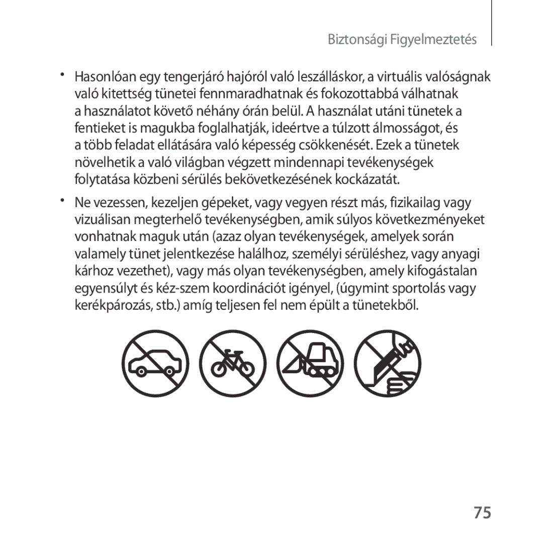 Samsung SM-R324NZAAXEH manual Biztonsági Figyelmeztetés 