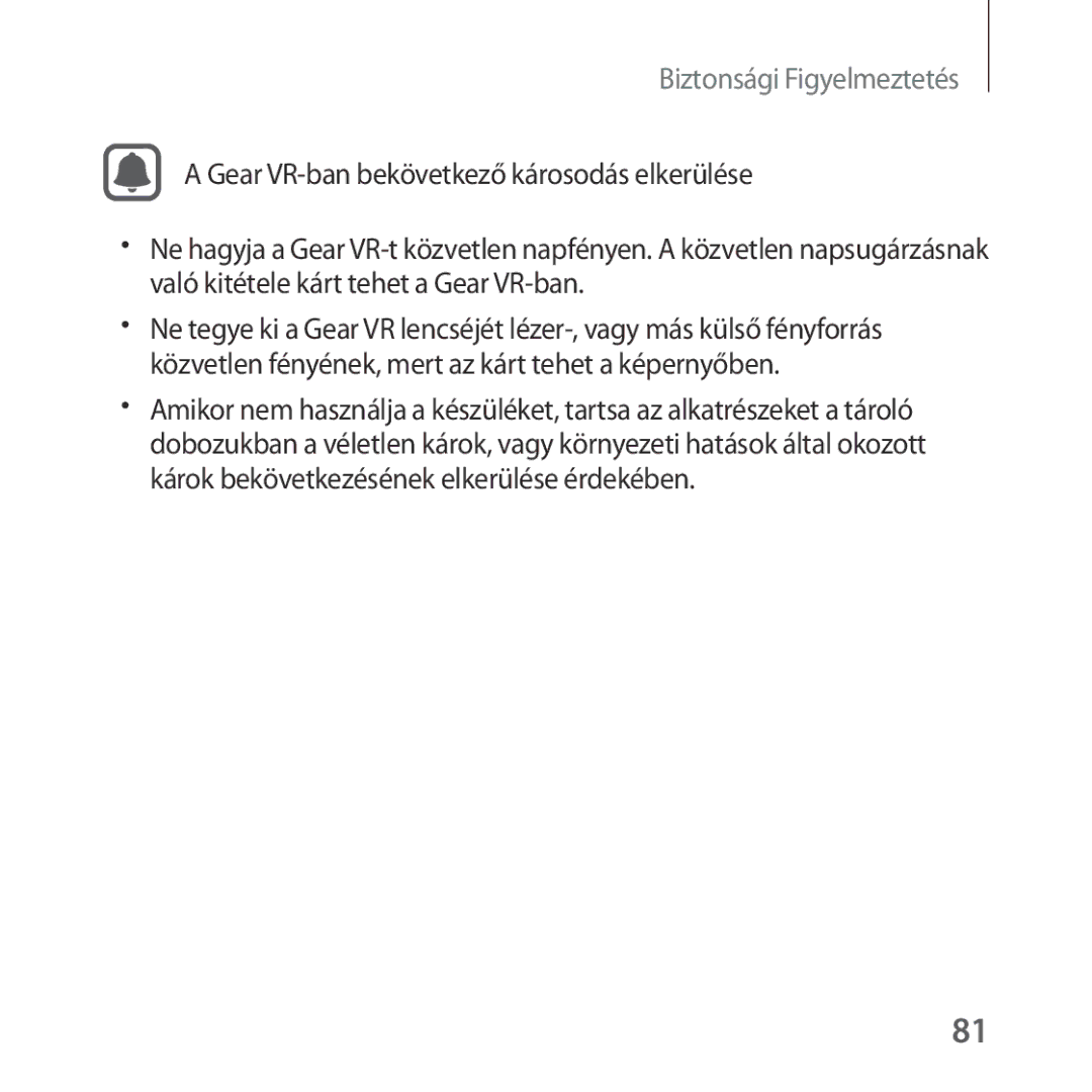 Samsung SM-R324NZAAXEH manual Biztonsági Figyelmeztetés 