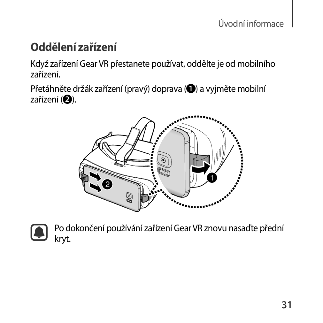 Samsung SM-R324NZAAXEZ manual Oddělení zařízení 