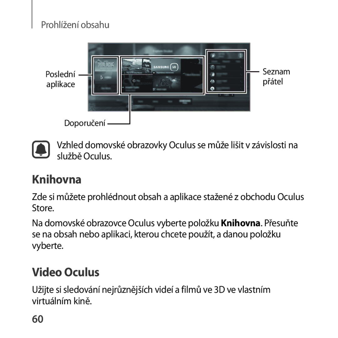 Samsung SM-R324NZAAXEZ manual Knihovna, Video Oculus 