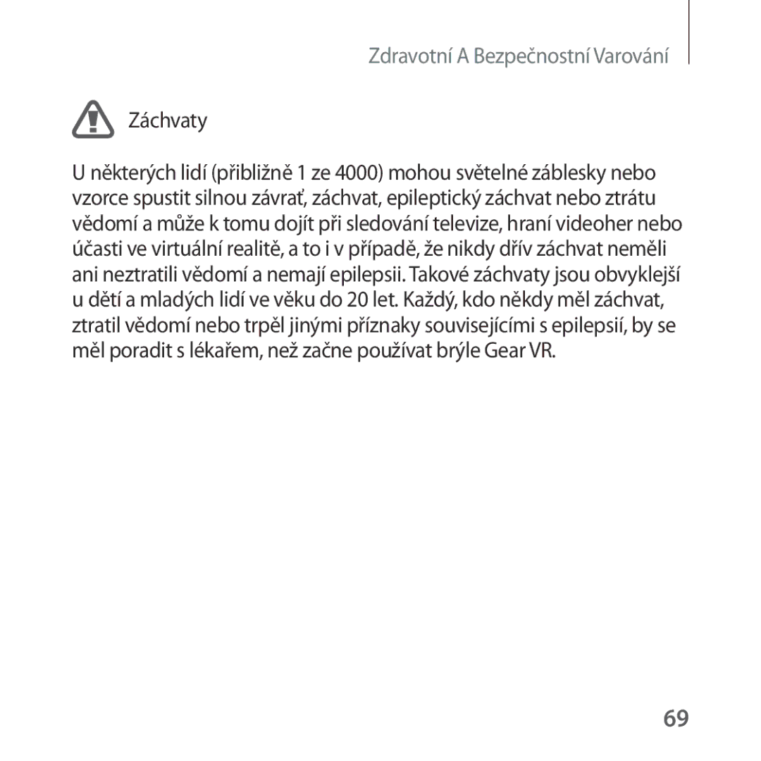 Samsung SM-R324NZAAXEZ manual Záchvaty 