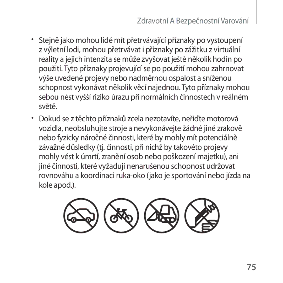 Samsung SM-R324NZAAXEZ manual Zdravotní a Bezpečnostní Varování 