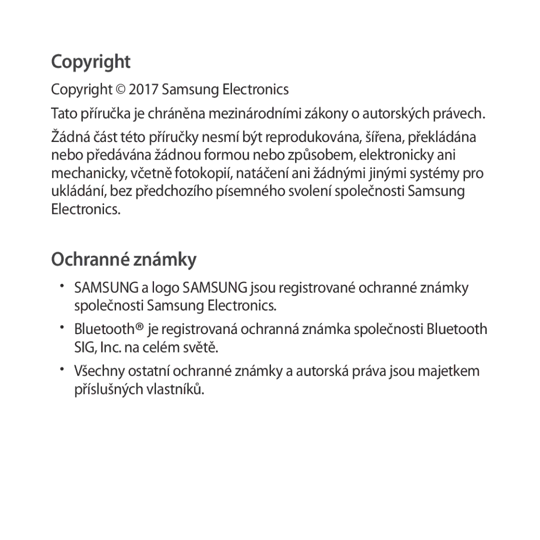 Samsung SM-R324NZAAXEZ manual Copyright 2017 Samsung Electronics 