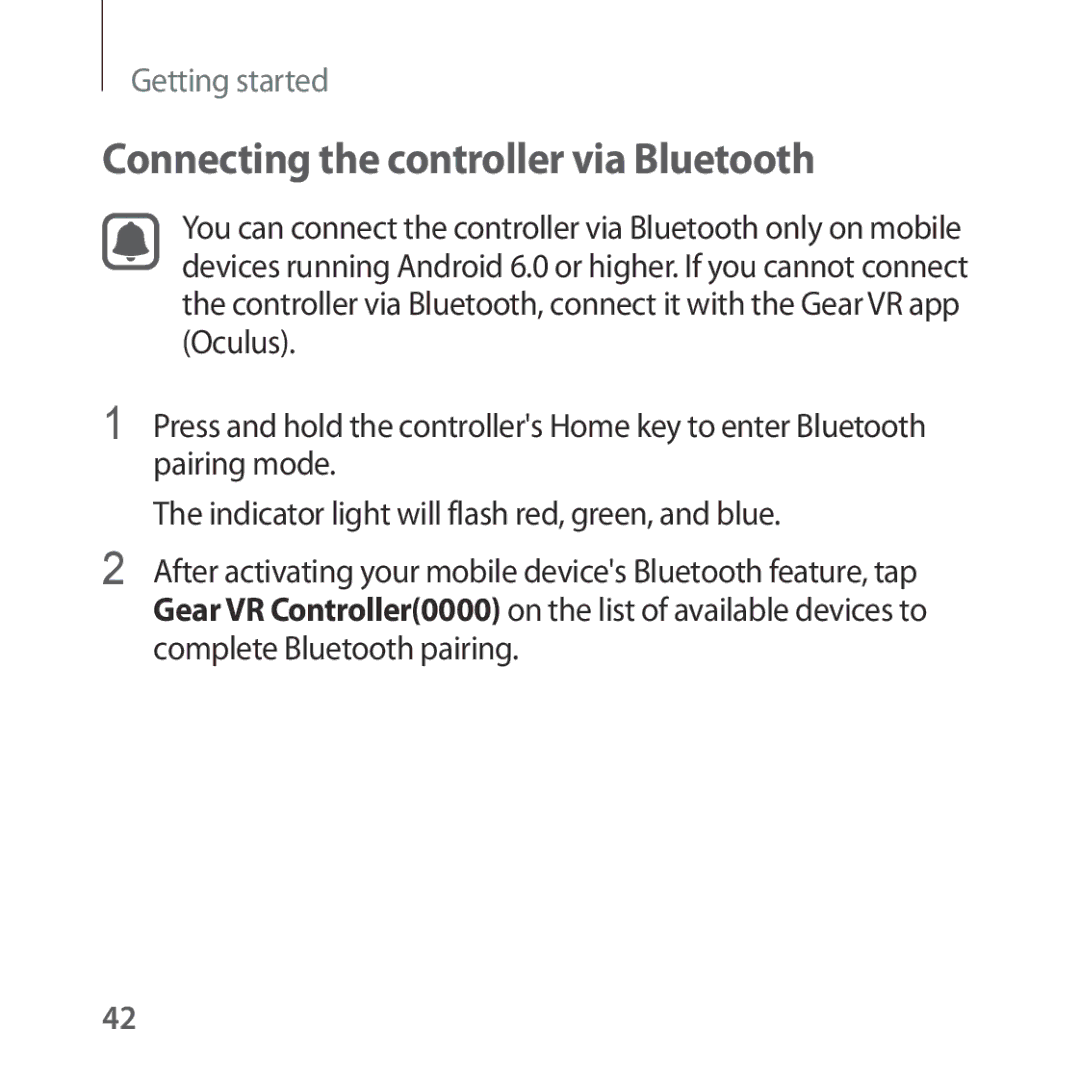 Samsung SM-R324NZAAILO, SM-R324NZAAXJP, SM-R324NZAAKSA, SM-R324NZAAXXV manual Connecting the controller via Bluetooth 