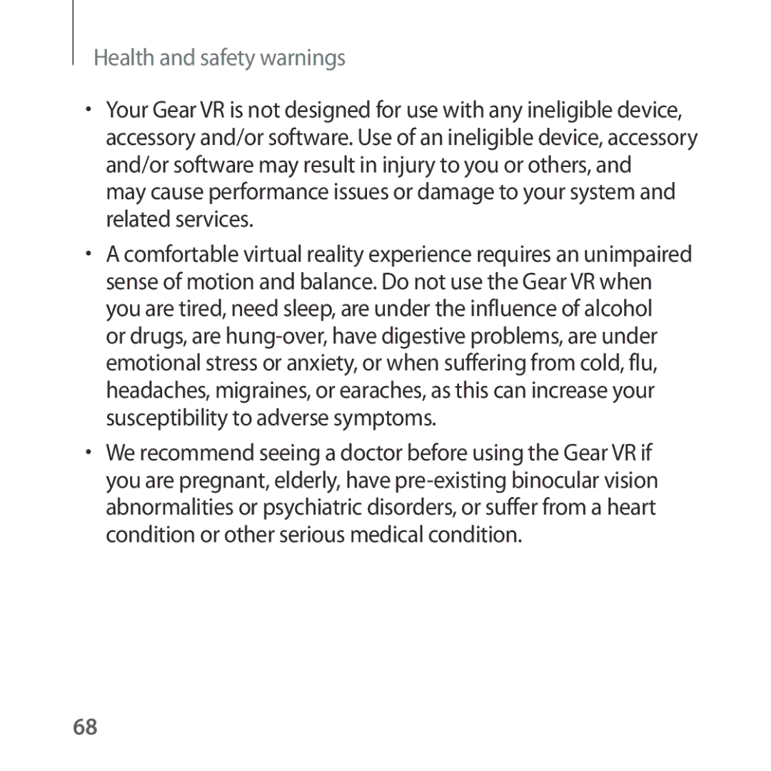 Samsung SM-R324NZAAKSA, SM-R324NZAAXJP, SM-R324NZAAXXV, SM-R324NZAAILO manual Health and safety warnings 