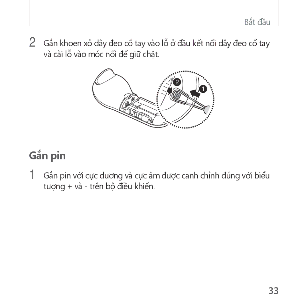 Samsung SM-R324NZAAXXV manual Gắn pin 