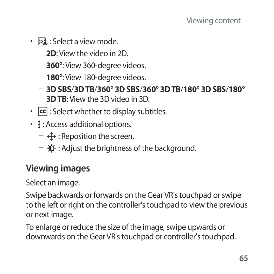 Samsung SM-R325NZVABGL, SM-R325NZVADBT, SM-R325NZVAXEF, SM-R325NZVAXJP, SM-R325NZVAITV, SM-R325NZVAPHE manual Viewing images 