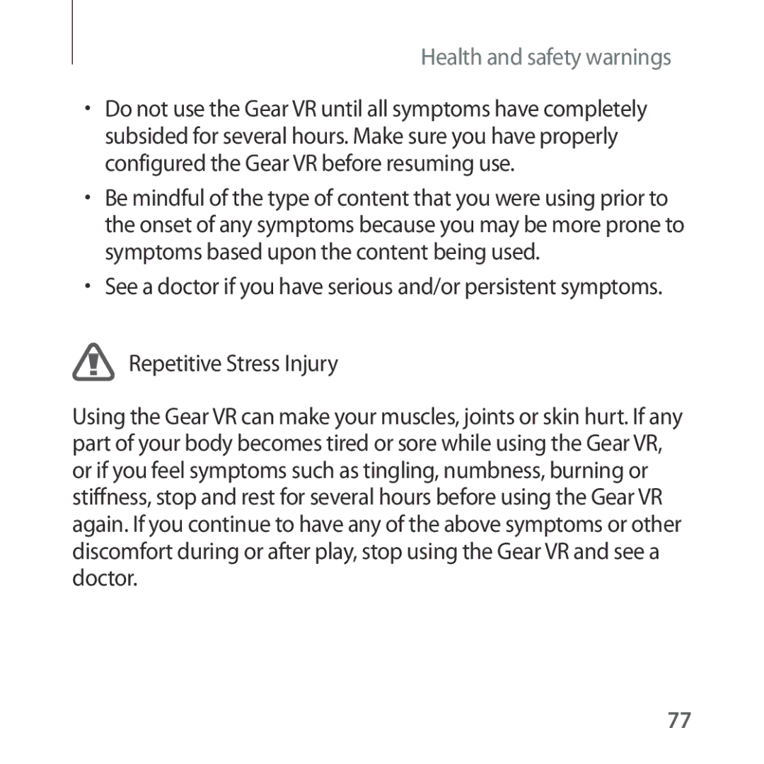 Samsung SM-R325NZVAITV, SM-R325NZVADBT, SM-R325NZVAXEF, SM-R325NZVAXJP, SM-R325NZVAPHE manual Health and safety warnings 