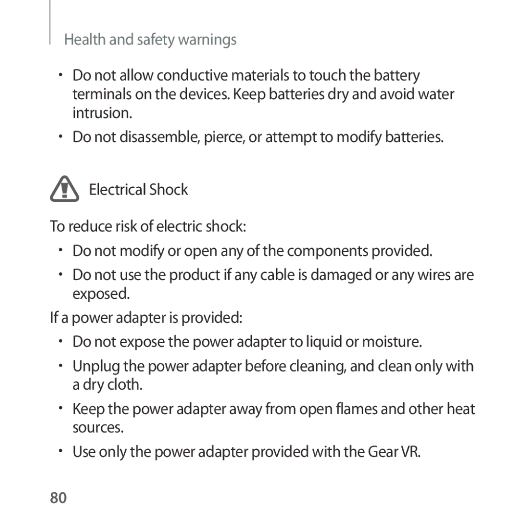 Samsung SM-R325NZVABGL, SM-R325NZVADBT, SM-R325NZVAXEF, SM-R325NZVAXJP, SM-R325NZVAITV manual Health and safety warnings 