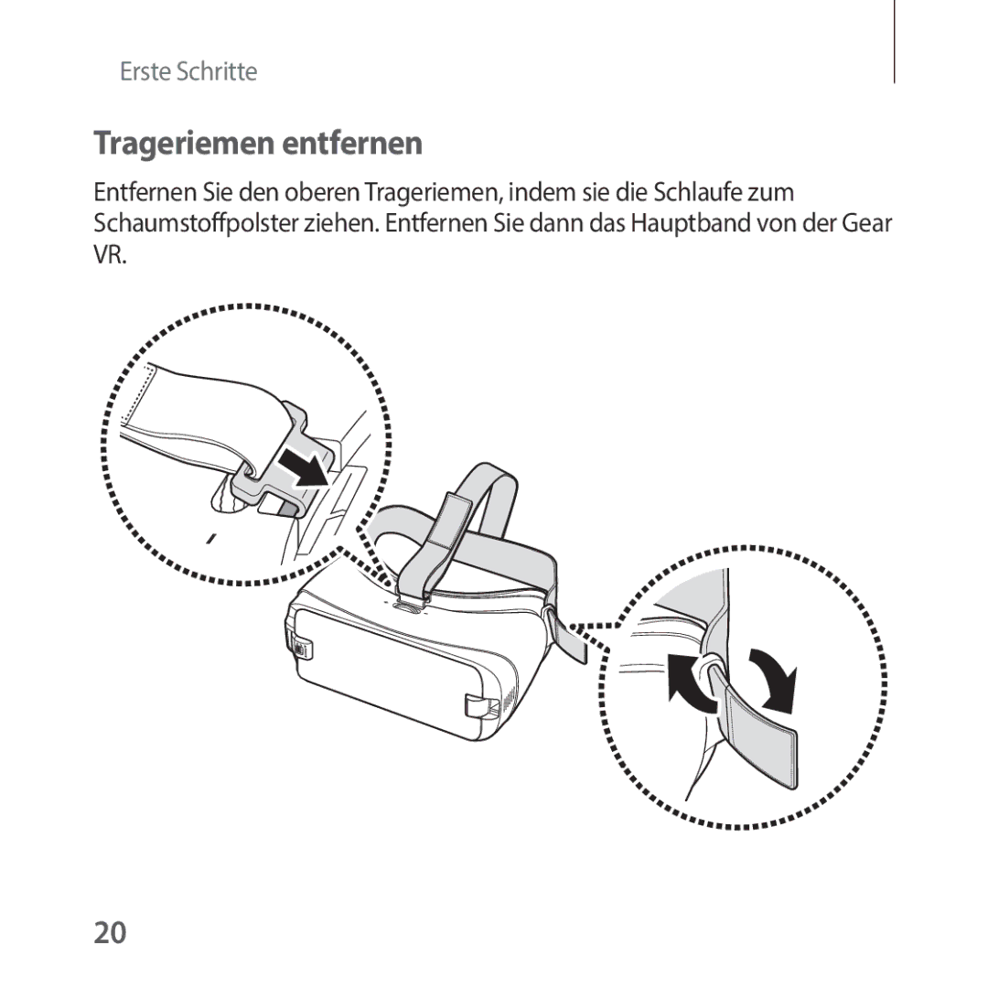 Samsung SM-R325NZVADBT manual Trageriemen entfernen 