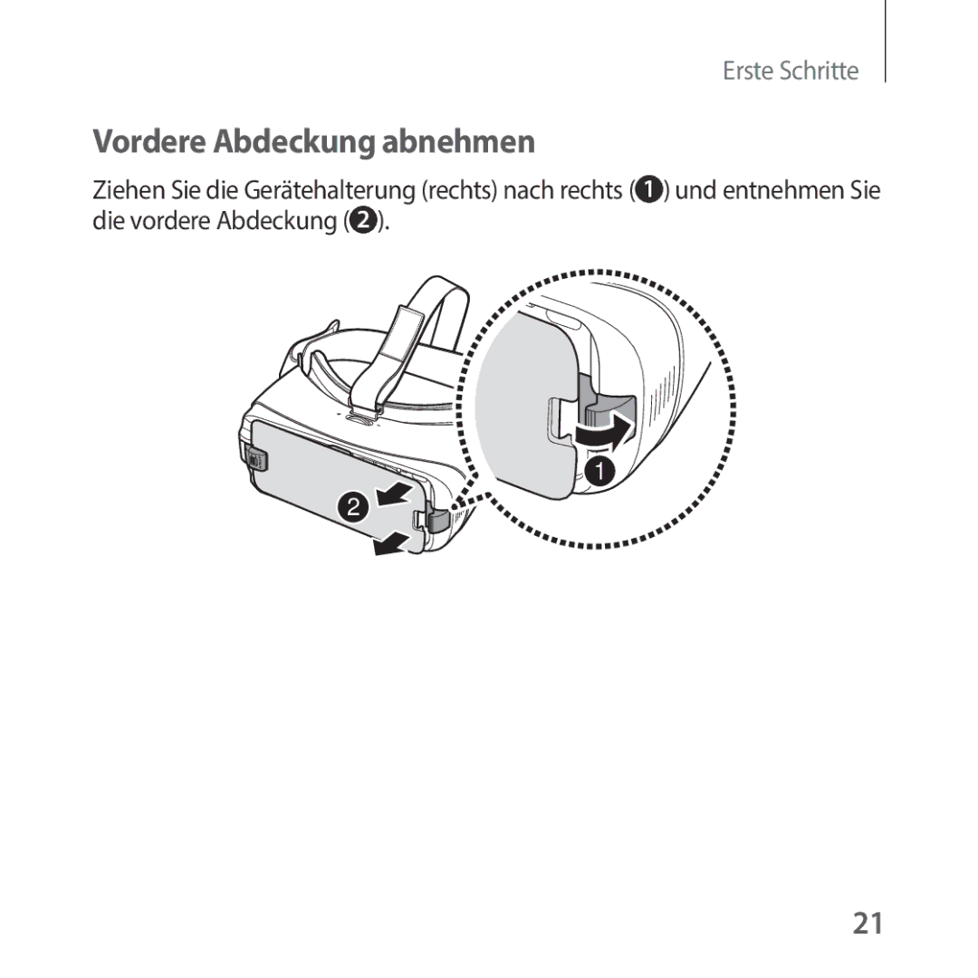 Samsung SM-R325NZVADBT manual Vordere Abdeckung abnehmen 