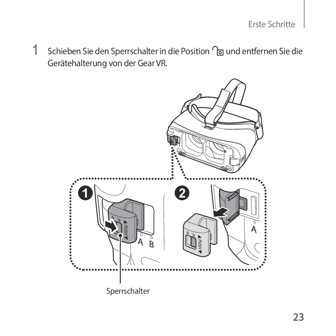 Samsung SM-R325NZVADBT manual Sperrschalter 