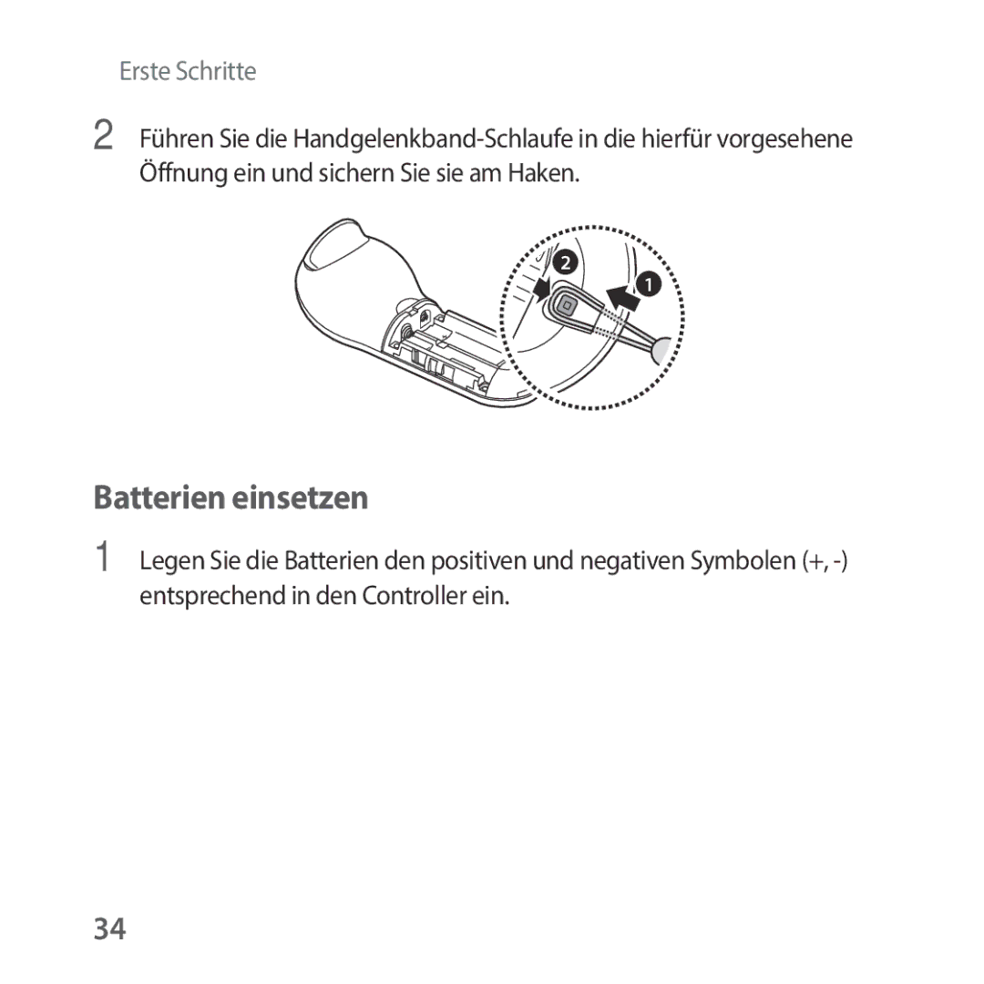 Samsung SM-R325NZVADBT manual Batterien einsetzen 