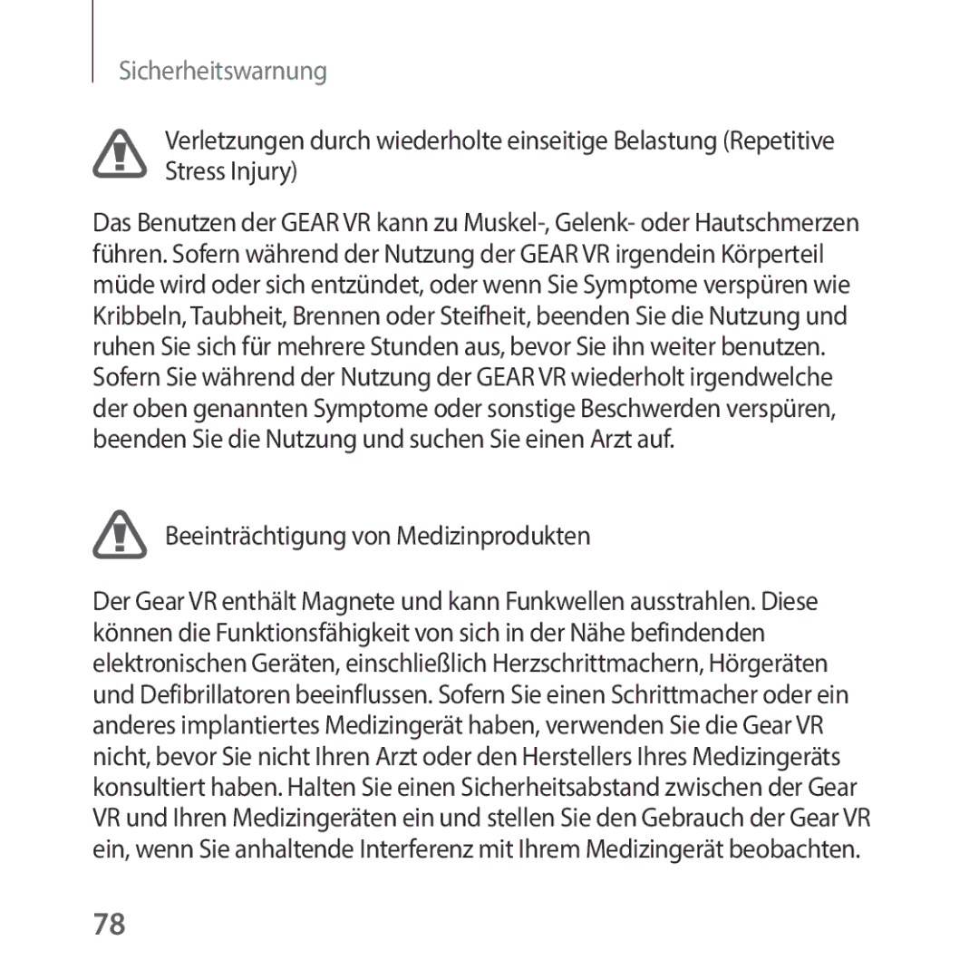 Samsung SM-R325NZVADBT manual Beeinträchtigung von Medizinprodukten 