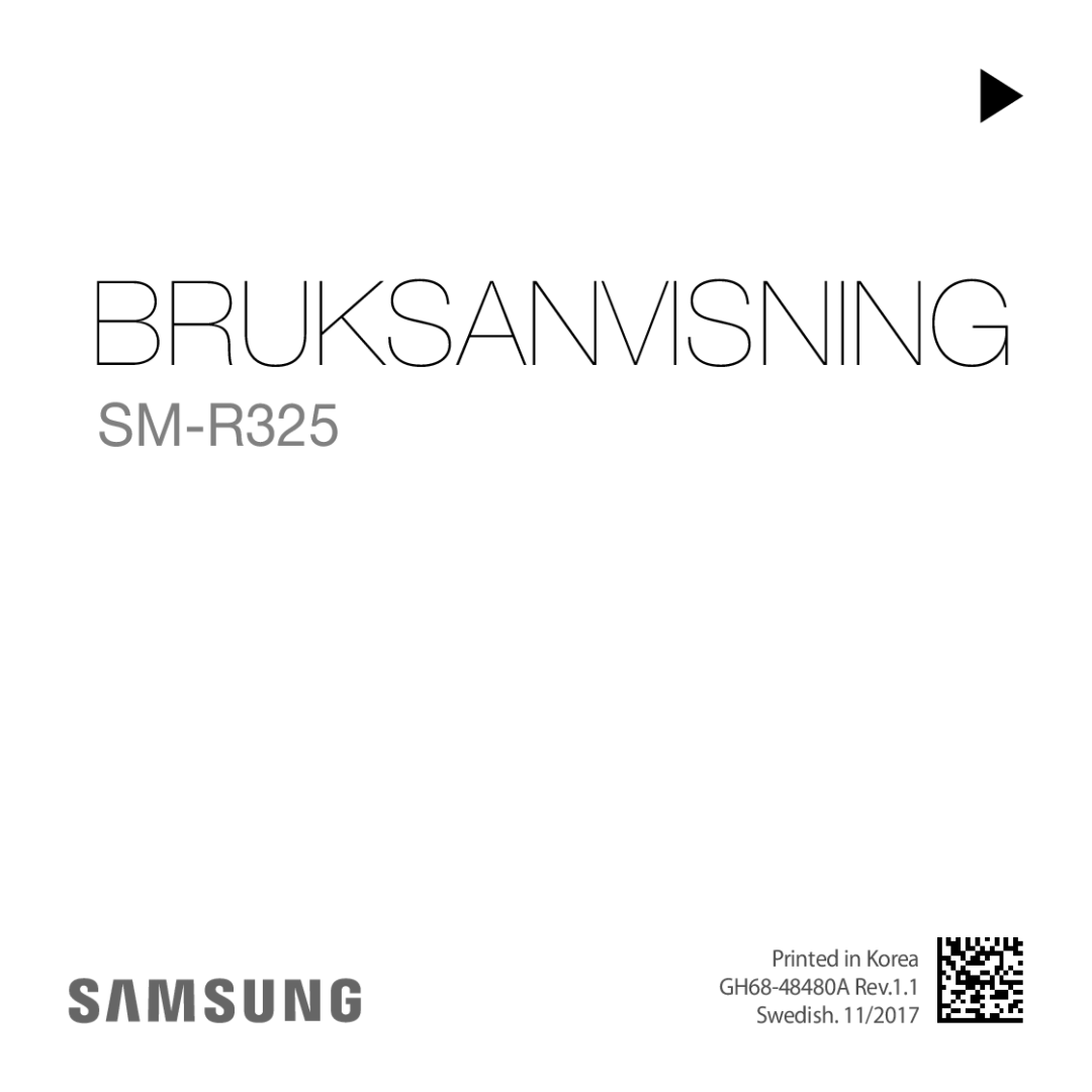 Samsung SM-R325NZVANEE manual Bruksanvisning 