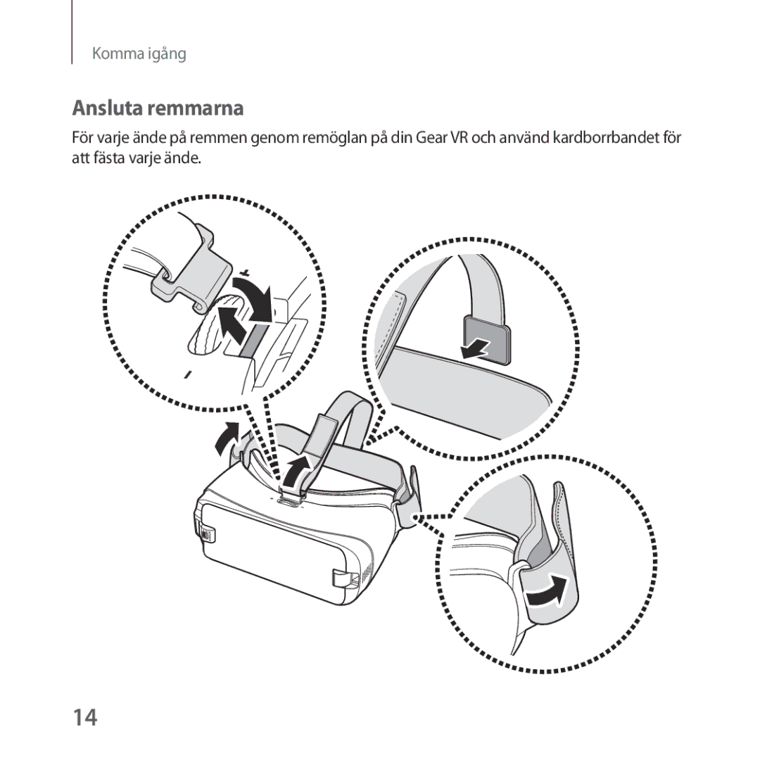 Samsung SM-R325NZVANEE manual Ansluta remmarna 