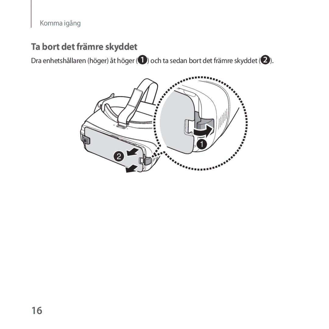 Samsung SM-R325NZVANEE manual Ta bort det främre skyddet 