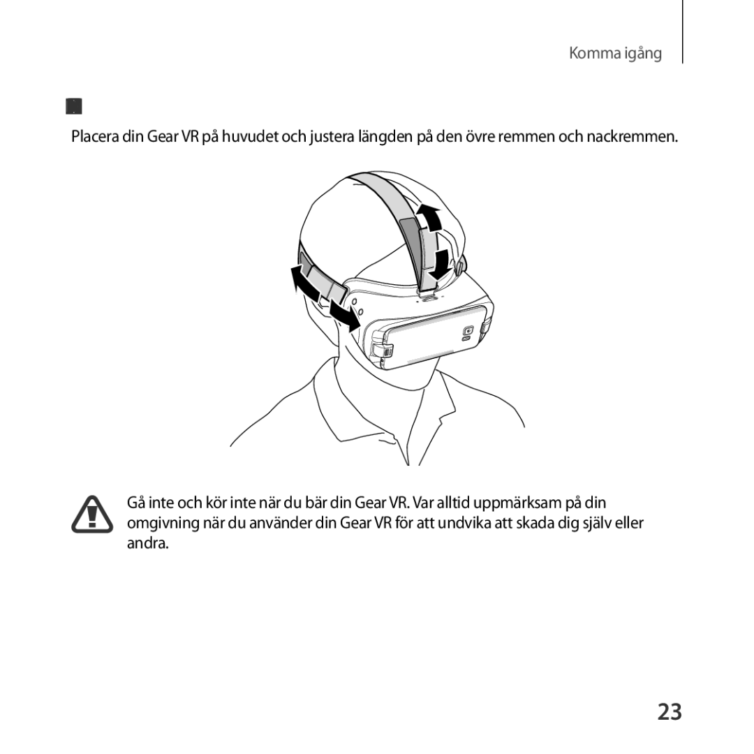 Samsung SM-R325NZVANEE manual Bära din Gear VR 