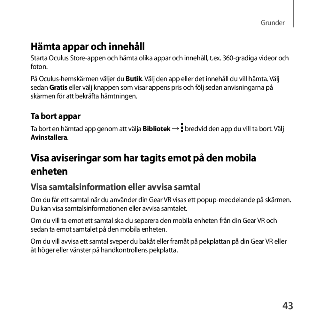 Samsung SM-R325NZVANEE manual Hämta appar och innehåll, Visa aviseringar som har tagits emot på den mobila enheten 