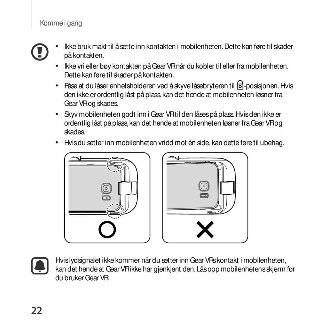 Samsung SM-R325NZVANEE manual Komme i gang 