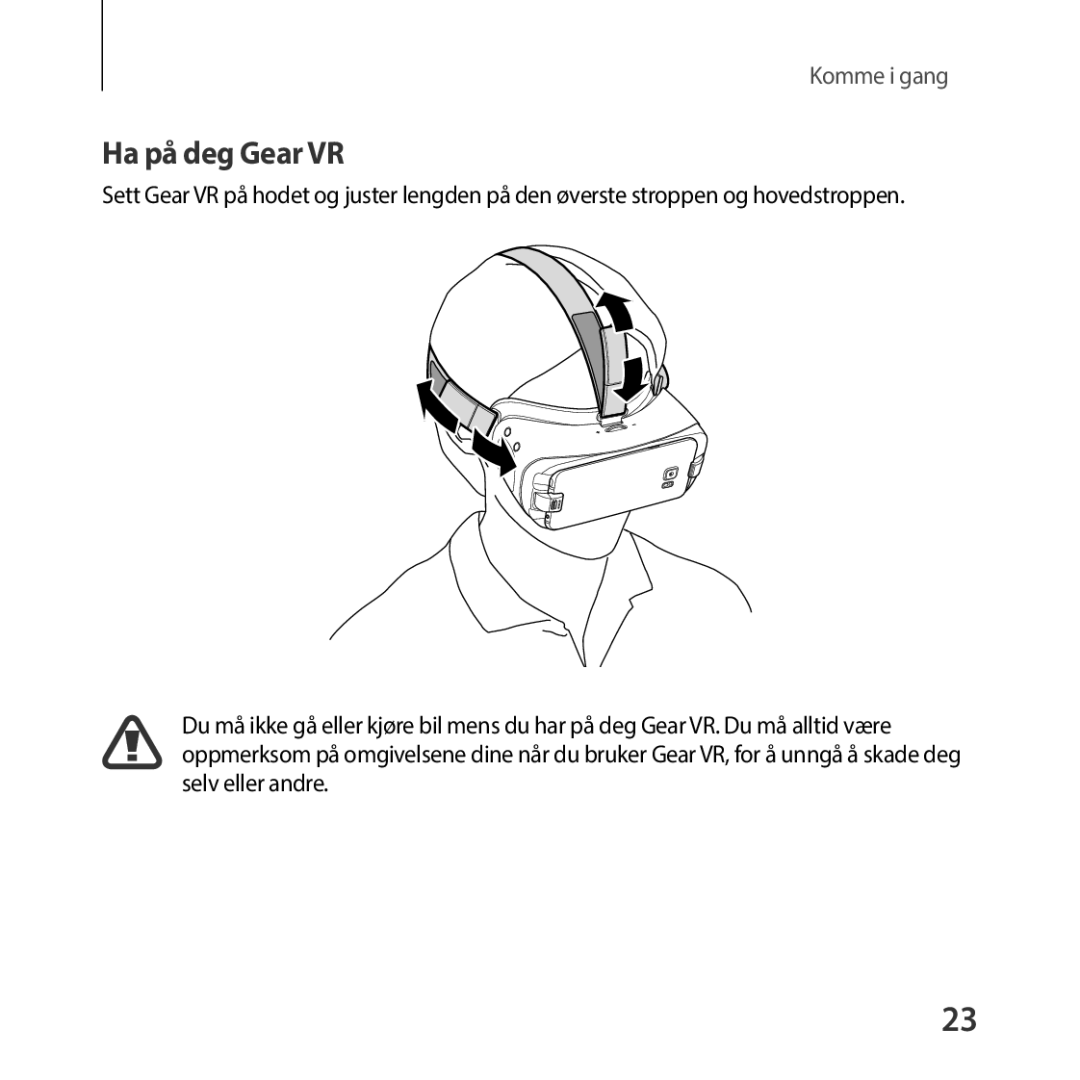 Samsung SM-R325NZVANEE manual Ha på deg Gear VR 