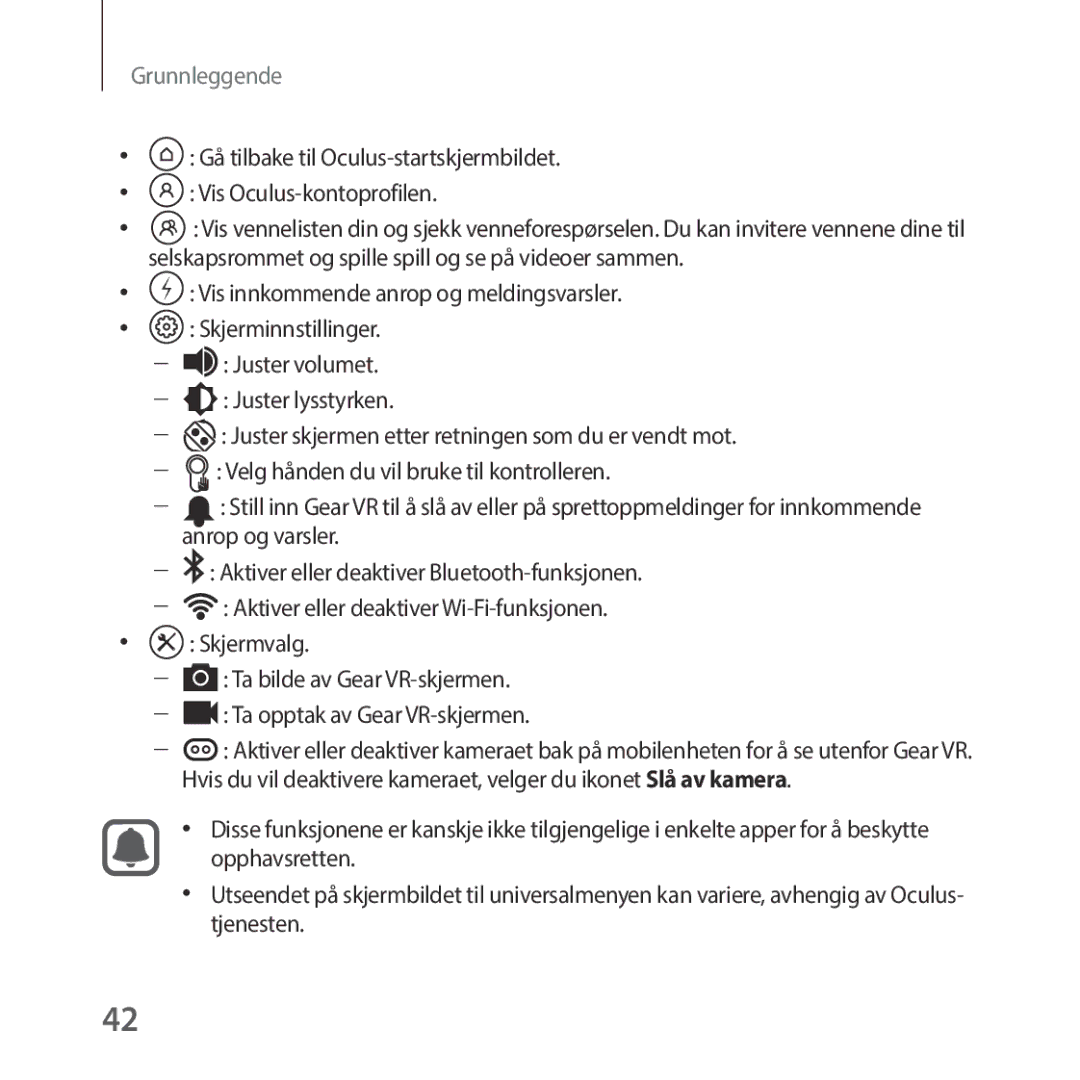 Samsung SM-R325NZVANEE manual Grunnleggende 