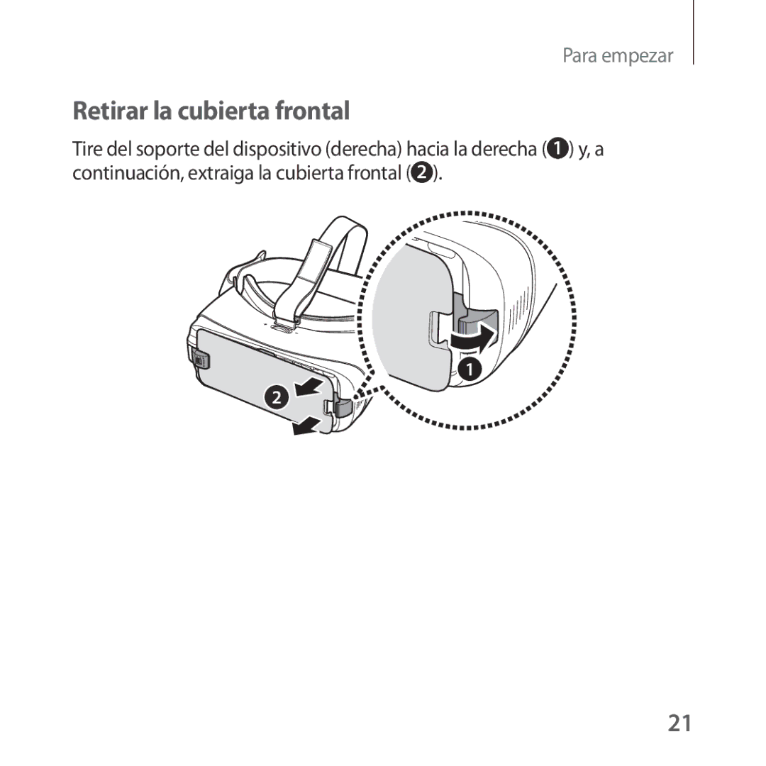 Samsung SM-R325NZVAPHE manual Retirar la cubierta frontal 